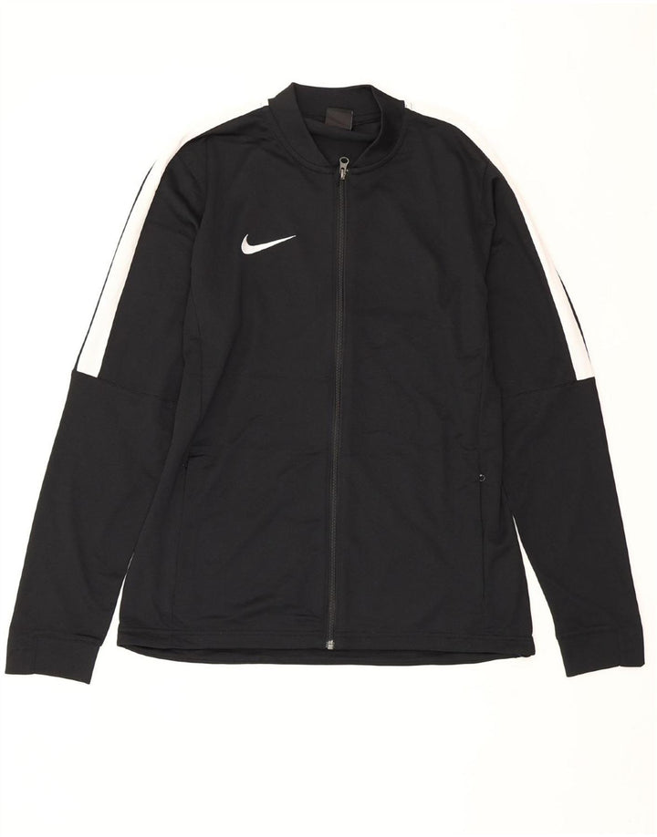 NIKE Masculino Dri Fit Tracksuit Top Jaqueta Grande Preto Colourblock Poliéster