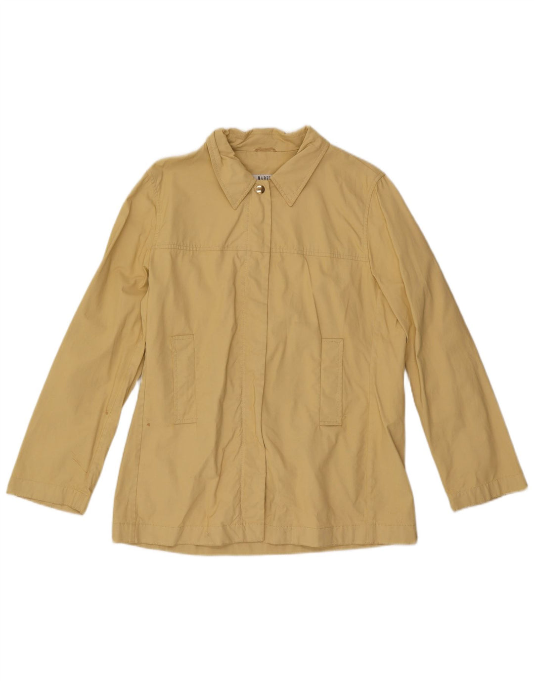 Jaqueta bomber feminina Marella UK 14 grande algodão amarelo