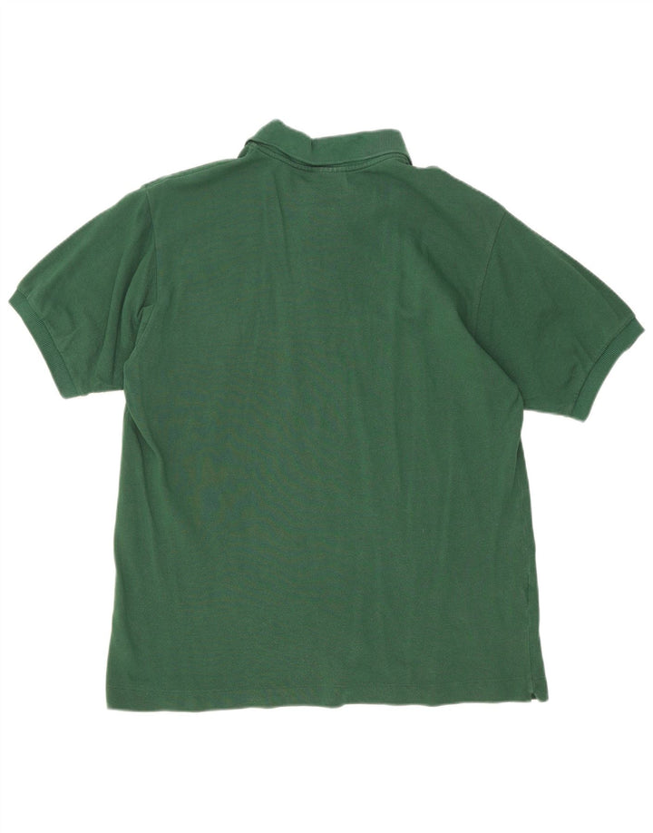 Camisa polo masculina Lacoste tamanho 4 algodão verde médio