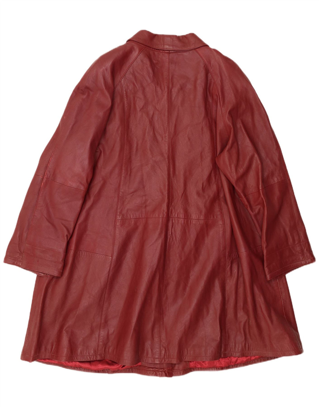 Casaco feminino de couro grande Barisal EU 48 2XL couro marrom