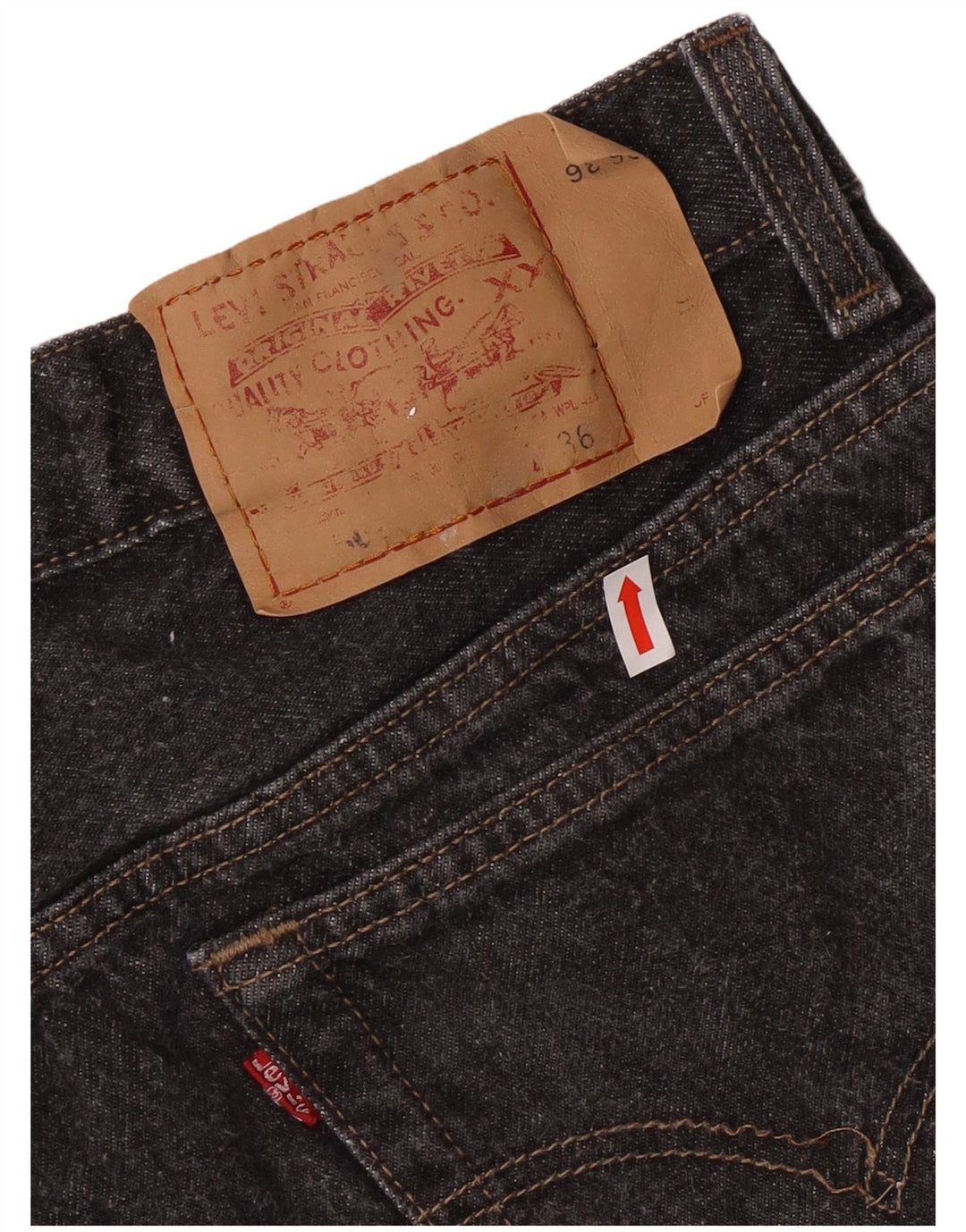 Jeans retos masculinos LEVI'S W36 L36 algodão cinza