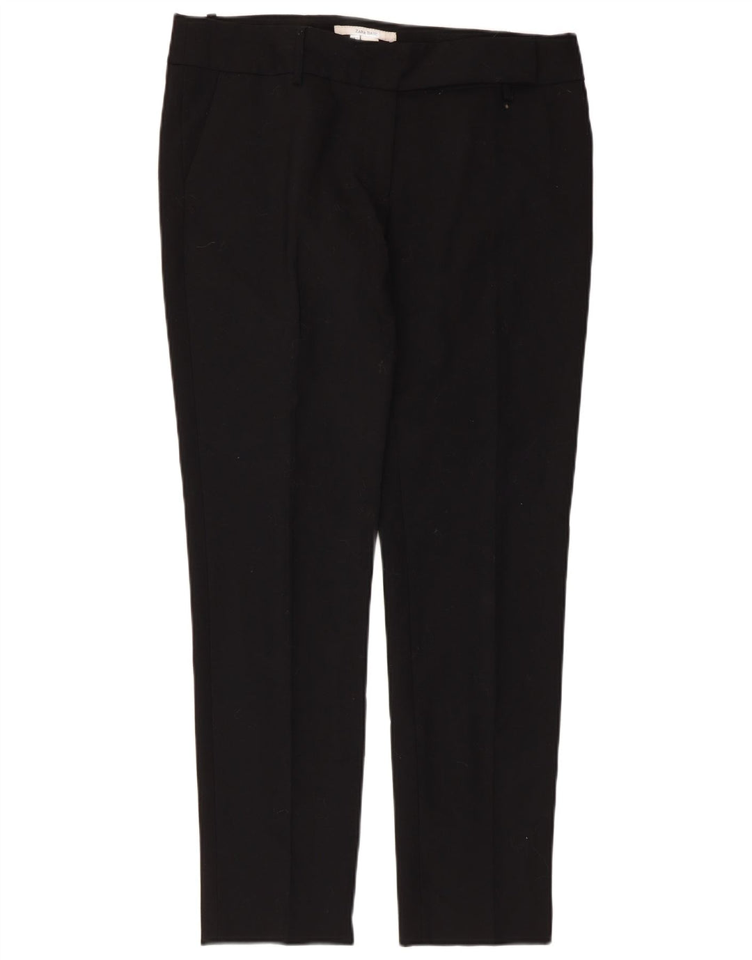Zara Calça Chino Feminina Slim EU 42 Grande W32 L30 Poliéster Preto