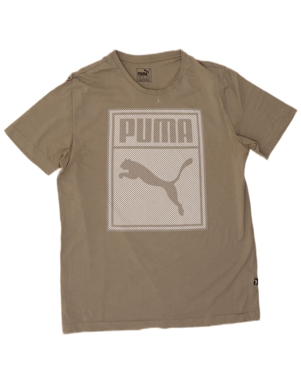 Camiseta masculina Puma Graphic Top Médio Algodão Bege