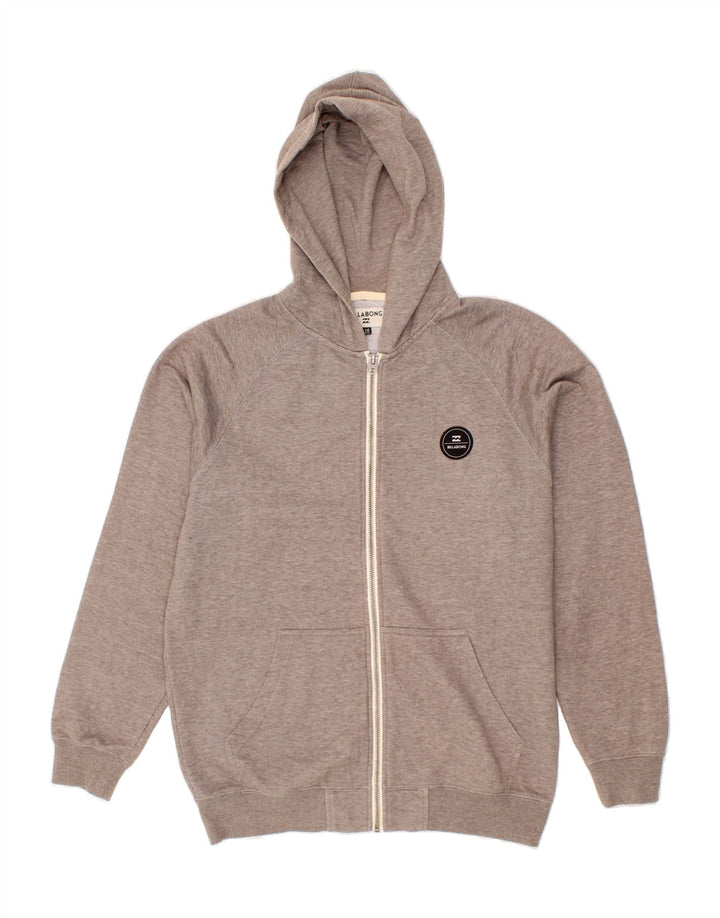 BILLABONG Boys Zip Hoodie Sweater 15-16 Years Grey Cotton Vintage Billabong and Second-Hand Billabong from Messina Hembry 