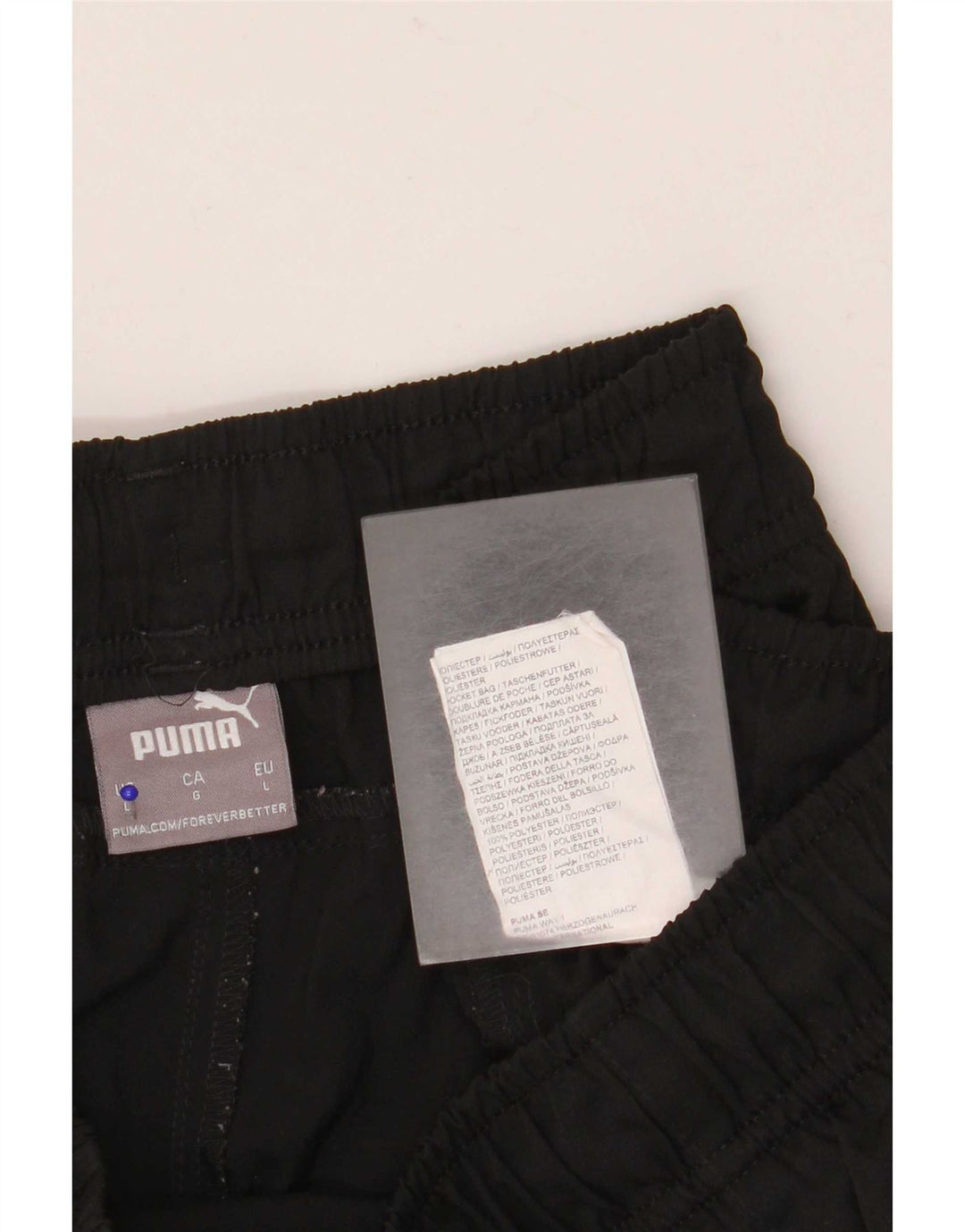 Shorts esportivos masculinos Puma grande poliéster preto