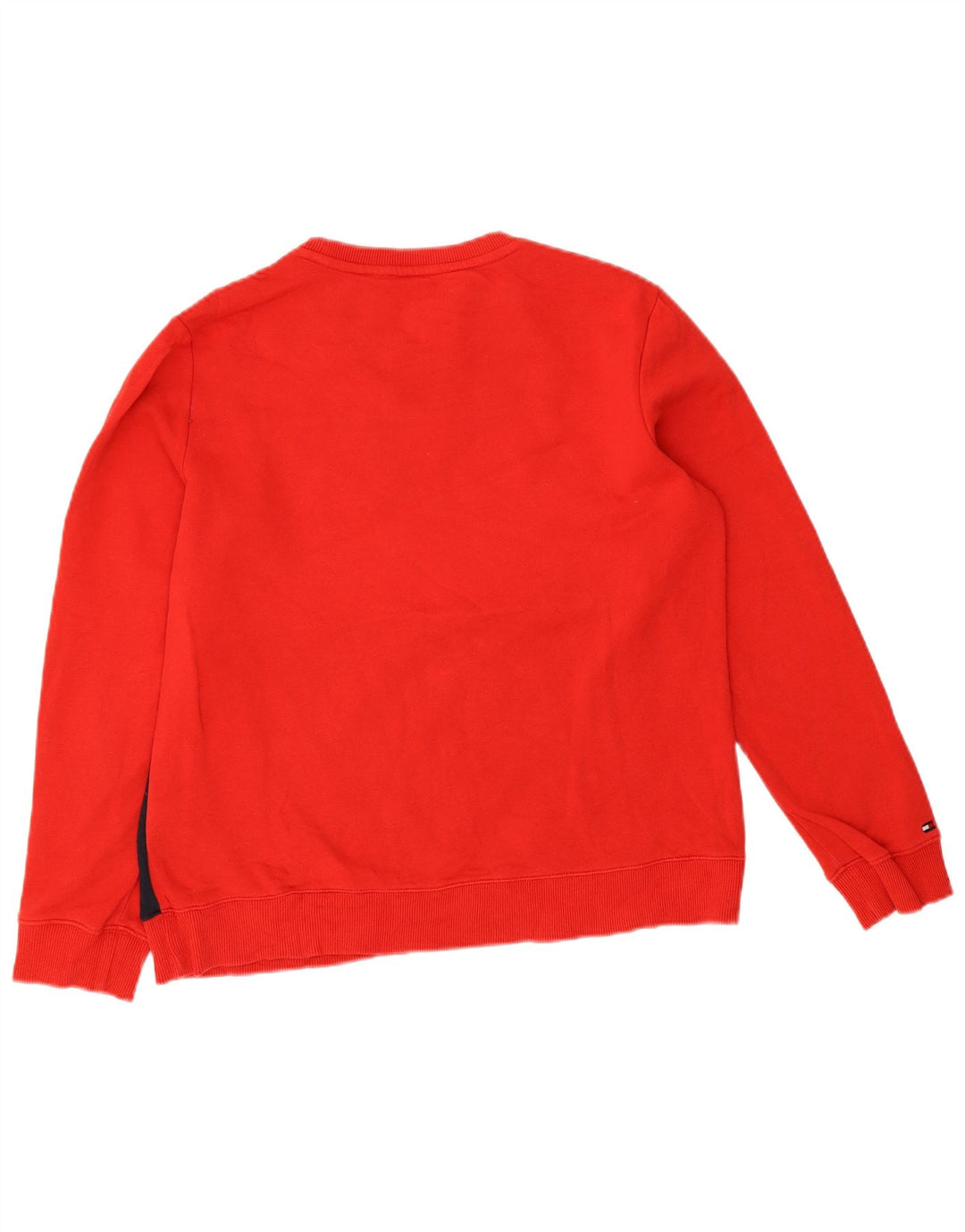 Tommy Hilfiger moletom feminino jumper UK 14 médio vermelho colorblock