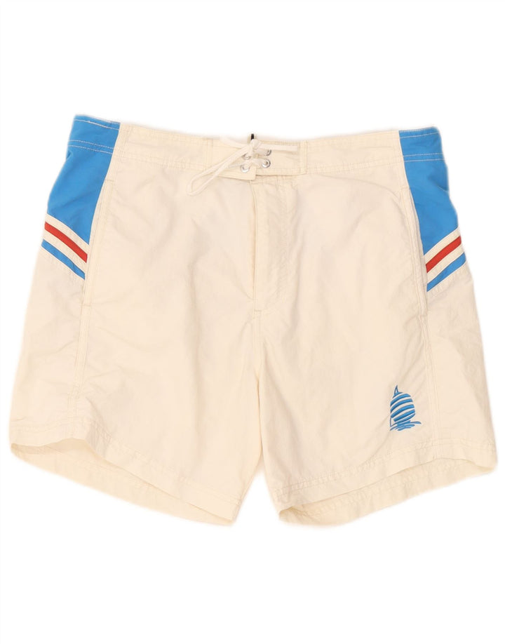 Shorts de natação masculino Marina Yachting grande poliamida branca Colourblock