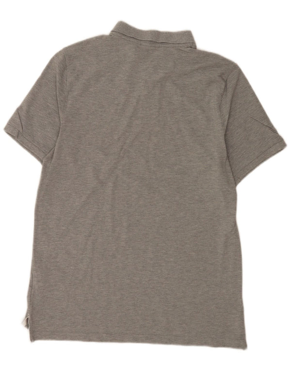 Camisa polo masculina Nike grande algodão manchado cinza