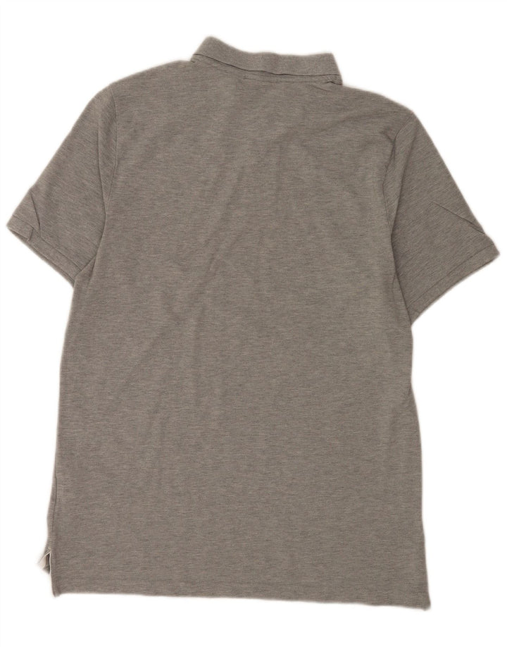 Camisa polo masculina Nike grande algodão manchado cinza