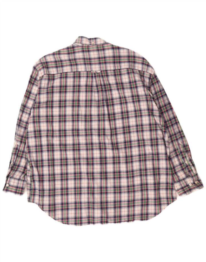 Camisa feminina de flanela grande da Gant Reino Unido 16 grande algodão xadrez multicolorido
