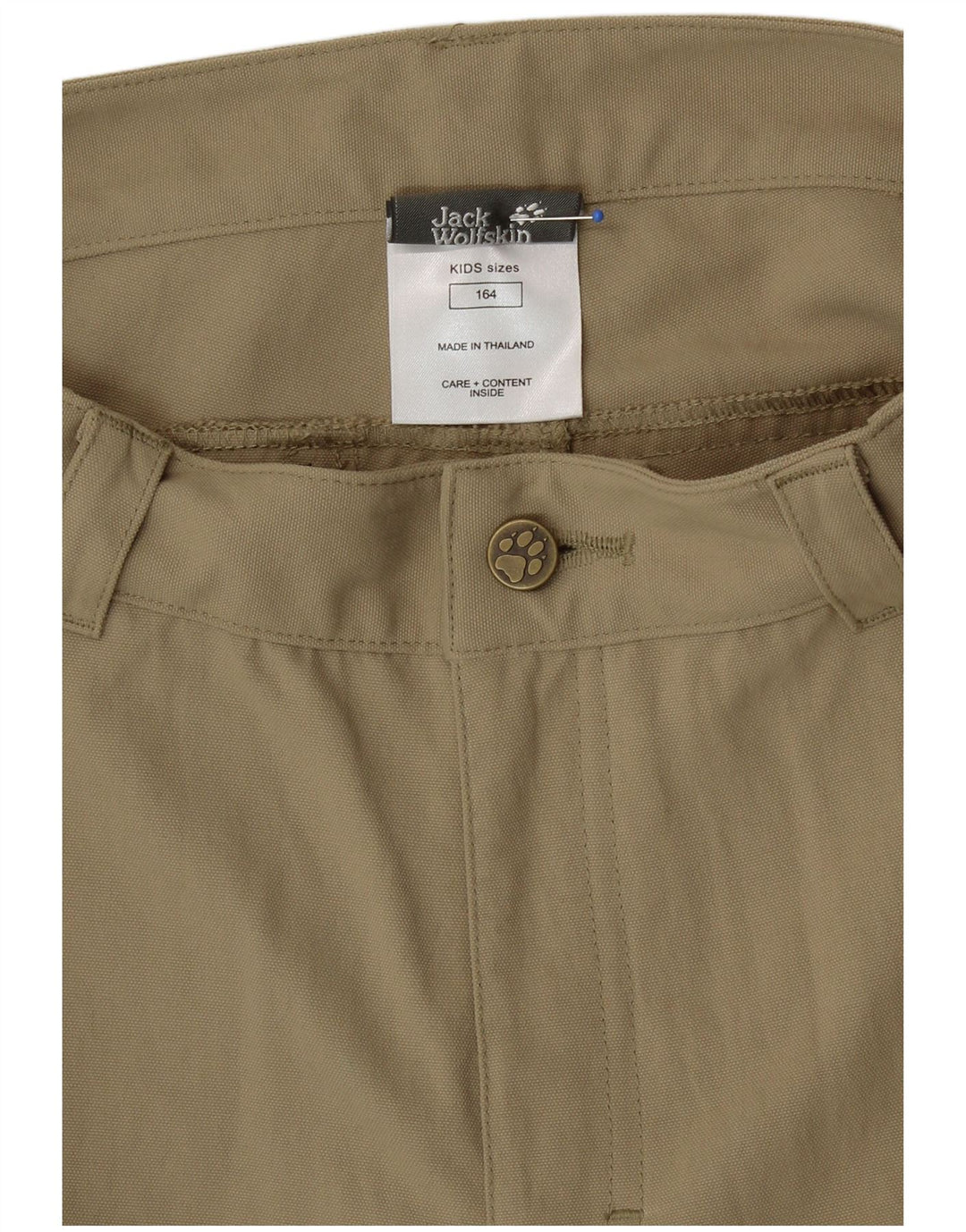 Shorts cargo gráfico Jack Wolfskin Boys 13-14 anos W28 bege poliamida