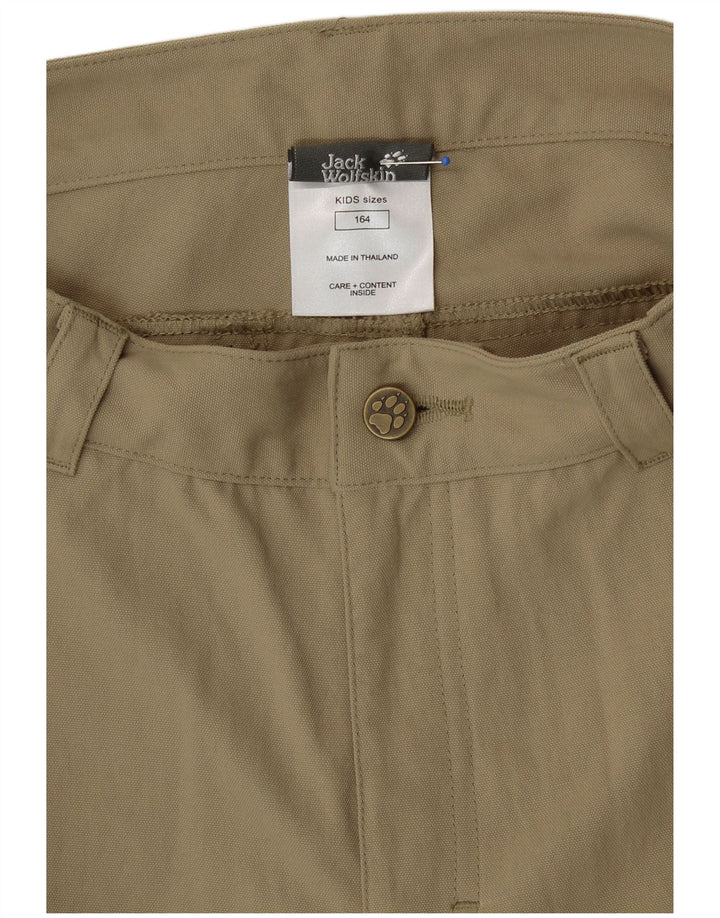Shorts cargo gráfico Jack Wolfskin Boys 13-14 anos W28 bege poliamida