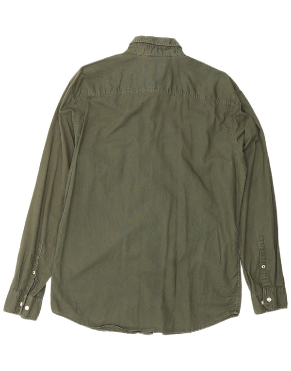 Camisa masculina Jack & Jones grande algodão verde