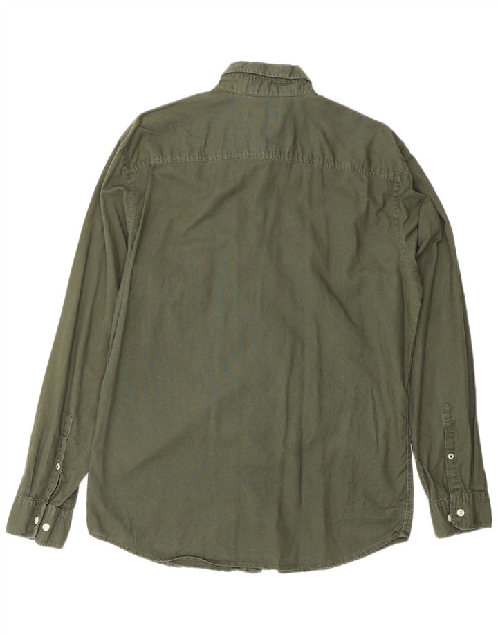 Camisa masculina Jack & Jones grande algodão verde