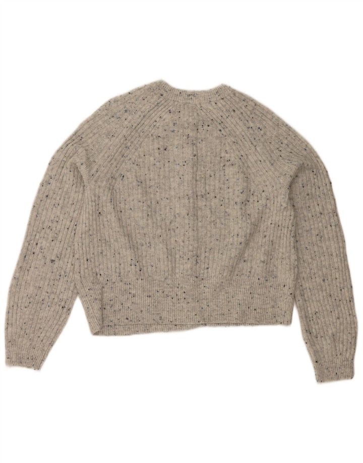 Suéter cardigã feminino Marks & Spencer Reino Unido 14 cinza médio manchado