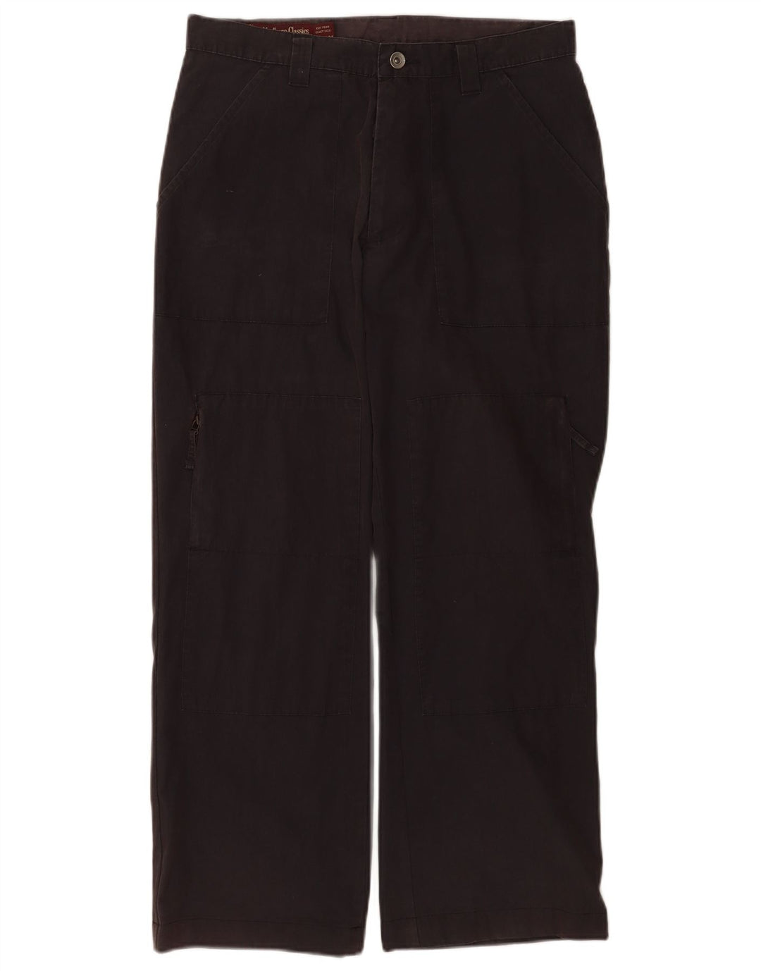 Calça cargo reta masculina Marlboro Classics W32 L28 algodão preto