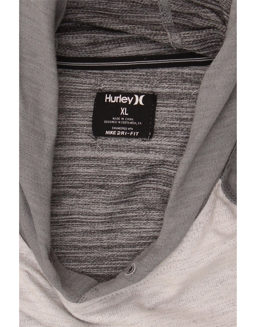 HURLEY Mens Hoodie Jumper XL Grey Colourblock Cotton Vintage Hurley and Second-Hand Hurley from Messina Hembry 