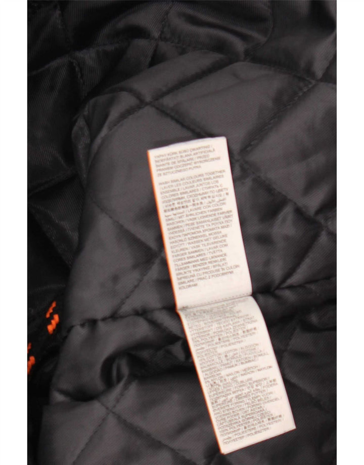 Jaqueta Parka masculina Superdry com capuz UK 38 poliéster azul marinho médio