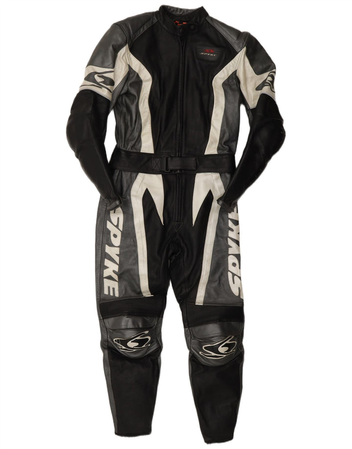 Macacão feminino de couro Spyke IT 44 motocicleta de couro preto médio