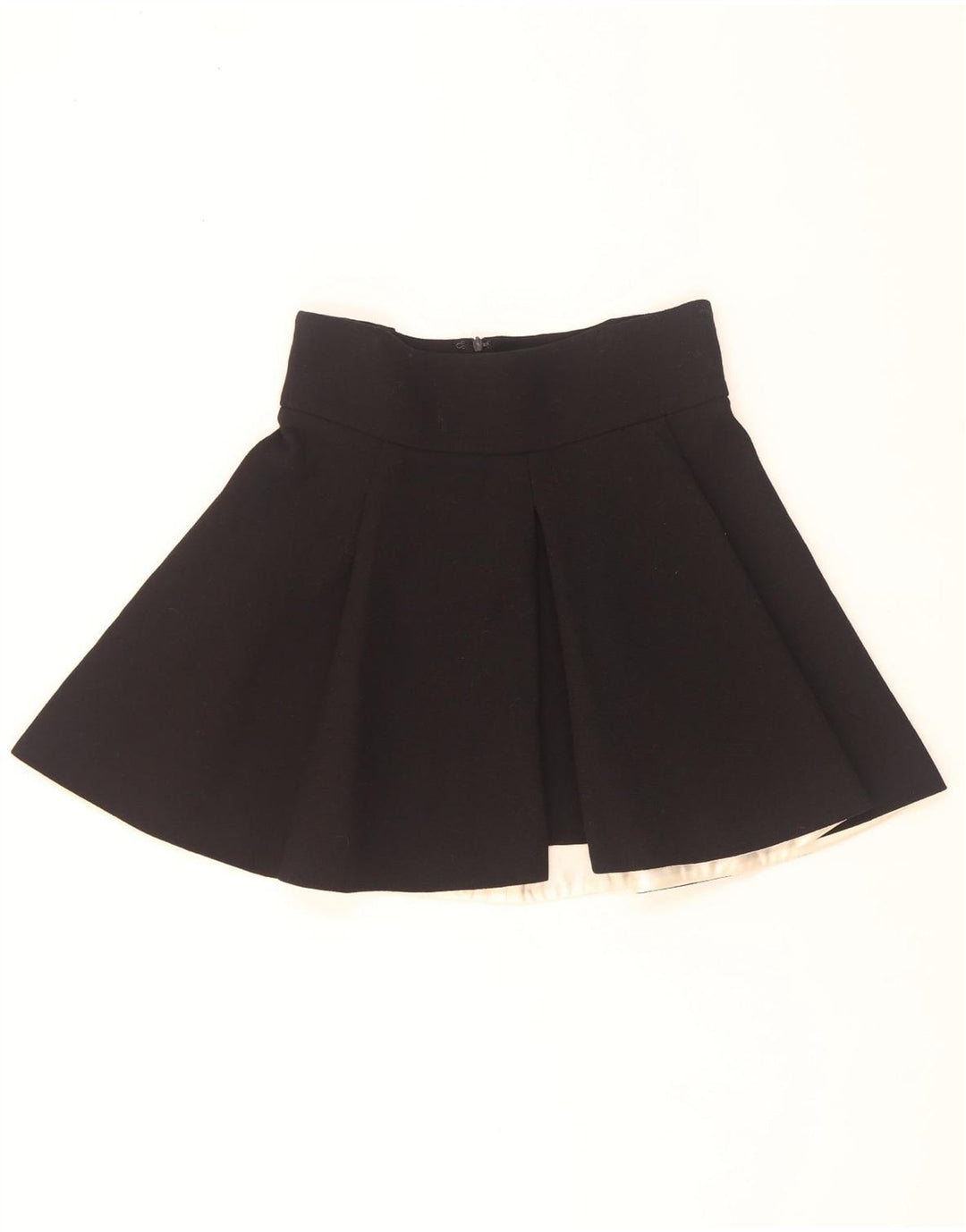 Fausto Puglisi mini saia plissada feminina W29 médio preto