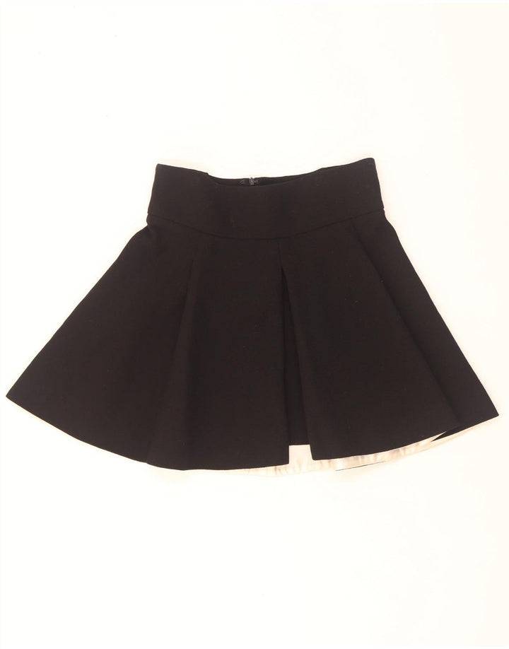 Fausto Puglisi mini saia plissada feminina W29 médio preto