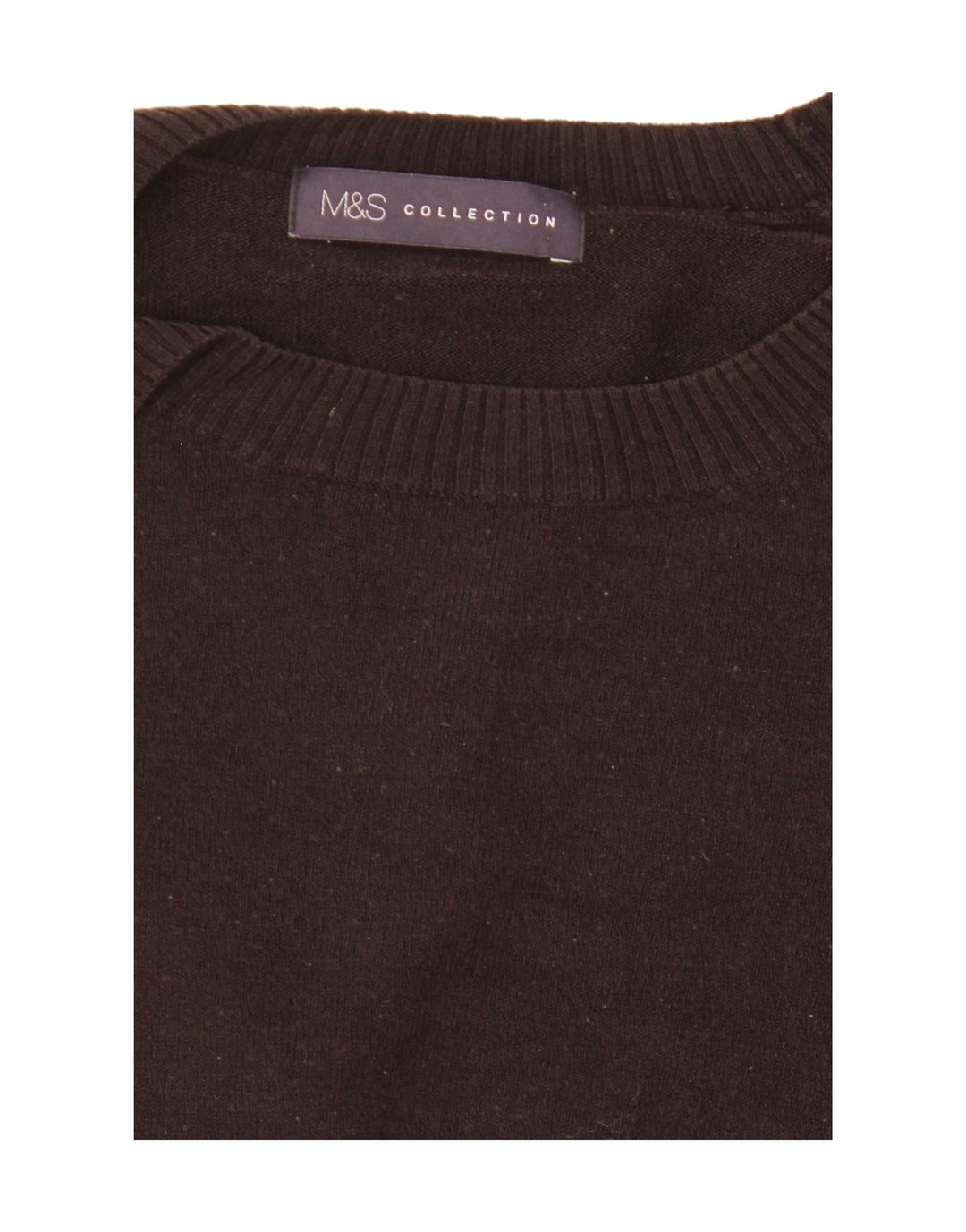 Suéter feminino Marks & Spencer com gola canoa Reino Unido 12 médio preto