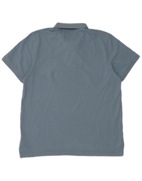 Camisa Polo Masculina Crew Clothing XL Azul Algodão