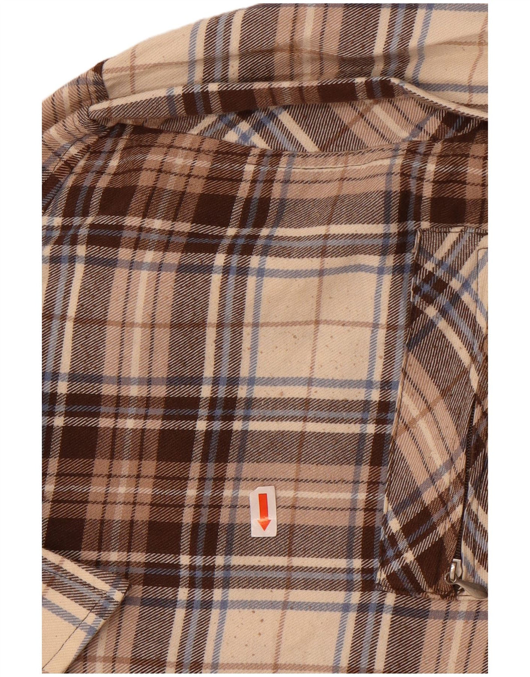 Camisa masculina de flanela Sea Barrier 2XL algodão xadrez bege