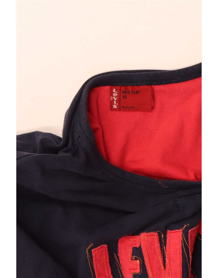 Top gráfico Levi's Boys manga comprida 9-10 anos azul marinho