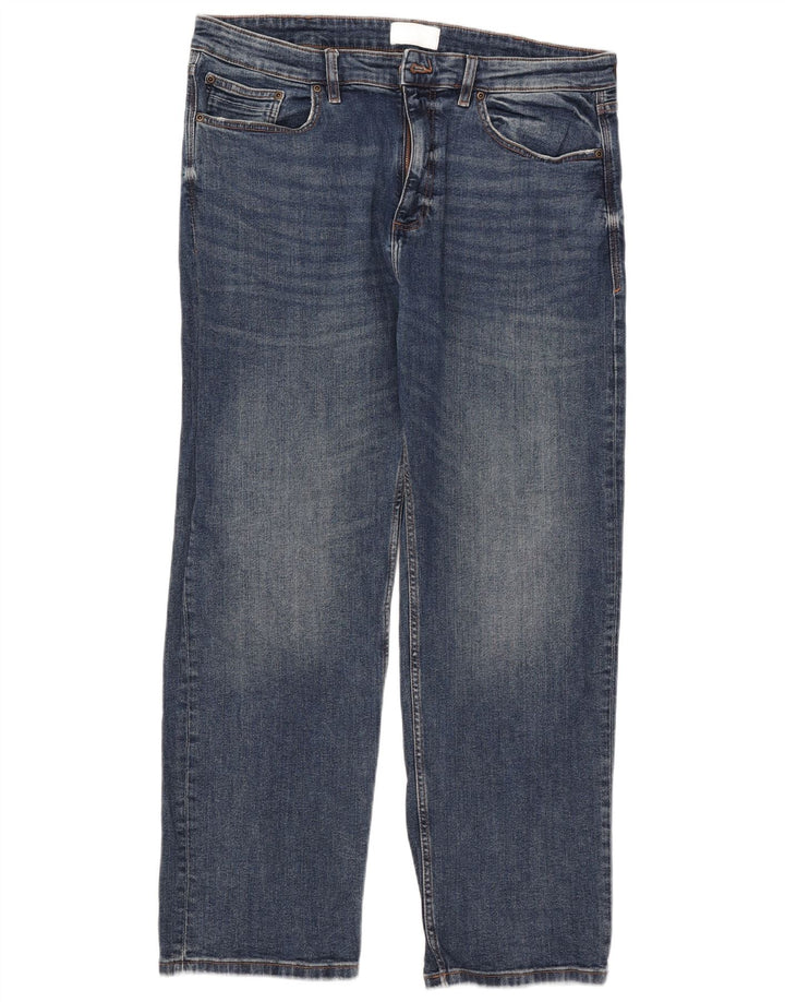 Jeans retos masculinos Marks & Spencer W38 L31 algodão azul