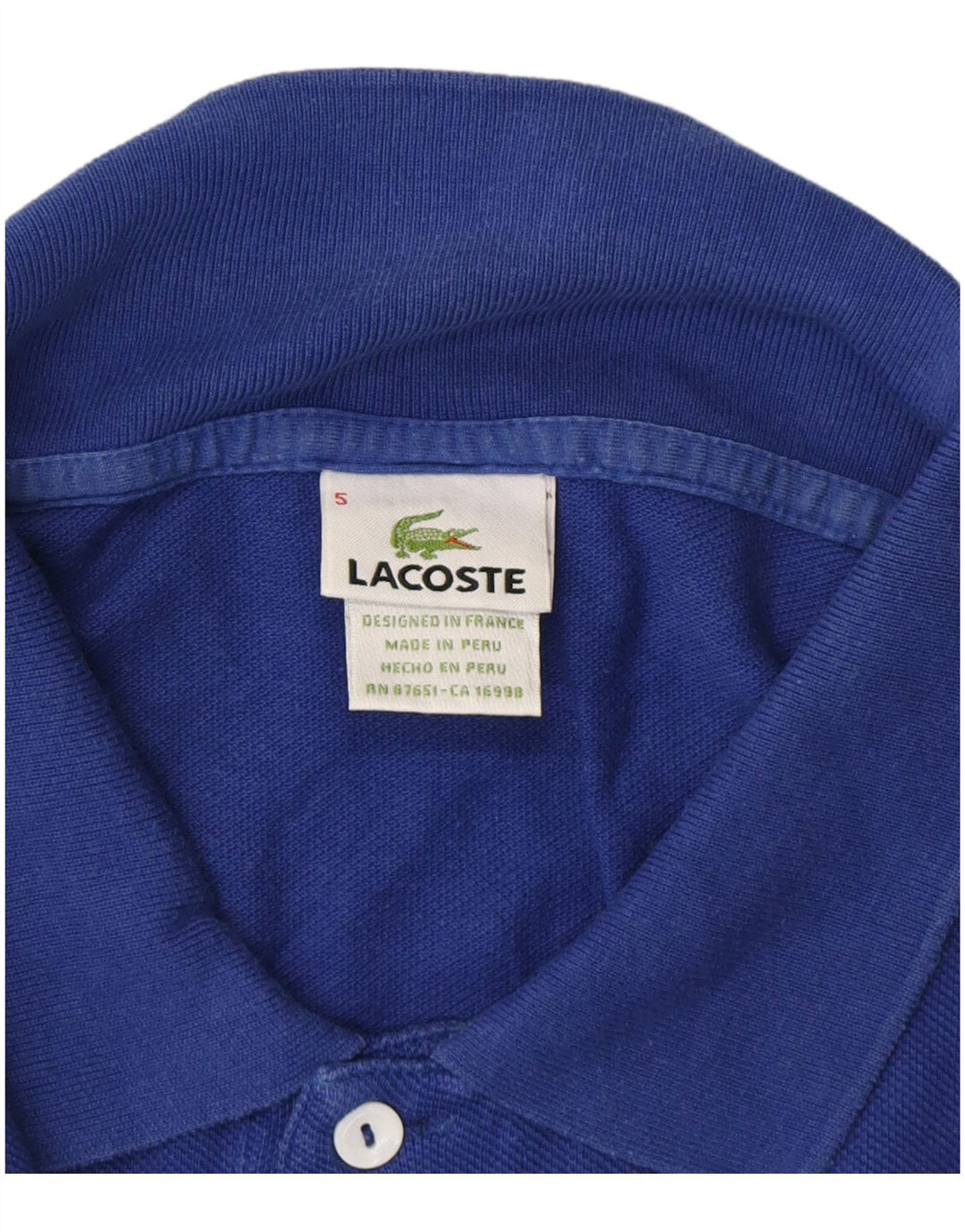 Camisa polo masculina LACOSTE tamanho 5 grande azul