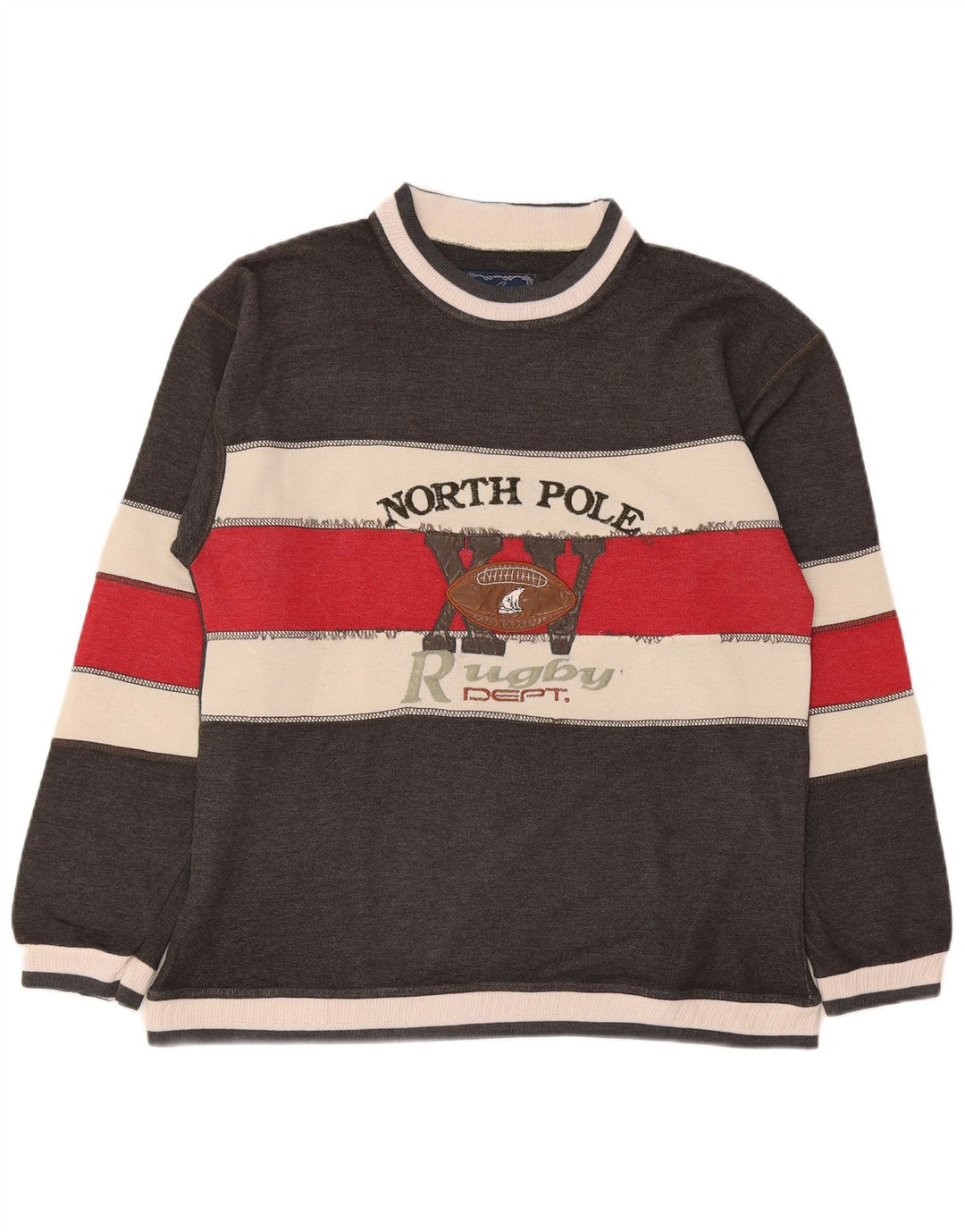 Suéter gráfico masculino North Pole com capuz cinza médio bloco colorido