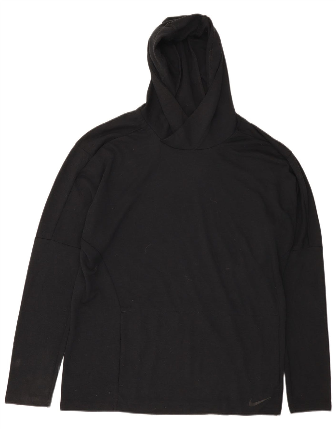 Nike Mens Dri Fit Hooded Standard Fit Top Manga Longa Médio Preto