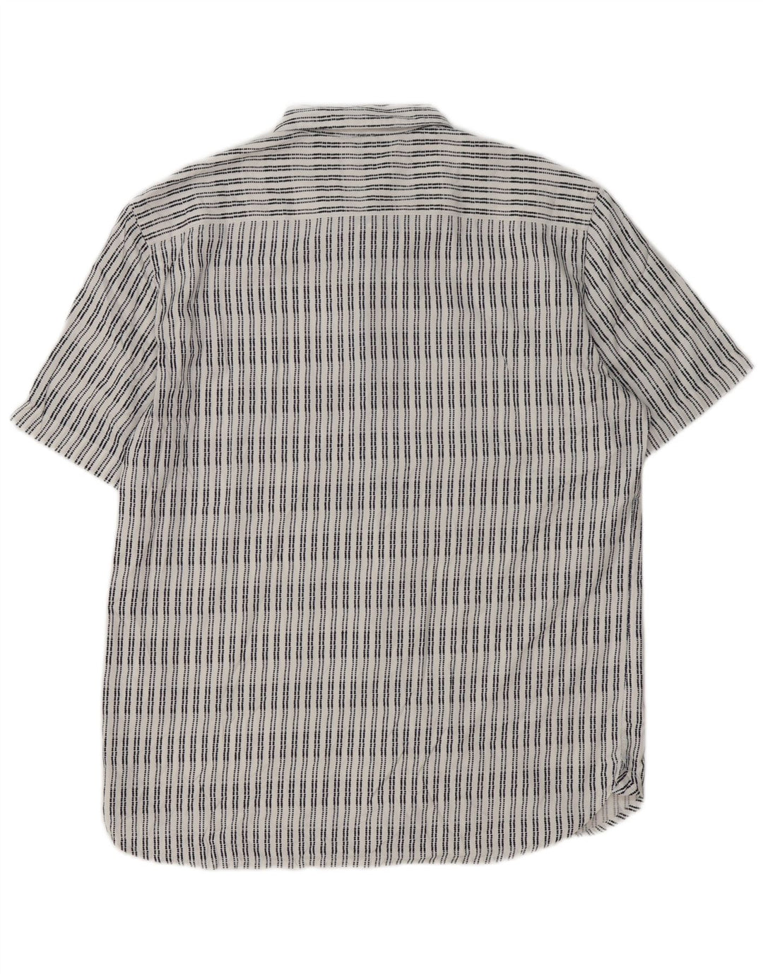 Camisa masculina de manga curta French Connection grande viscose listrada branca