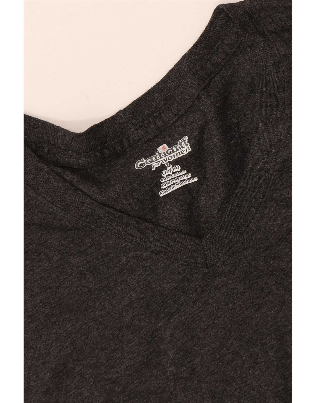 Camiseta feminina Carhartt US 12/14 grande algodão cinza