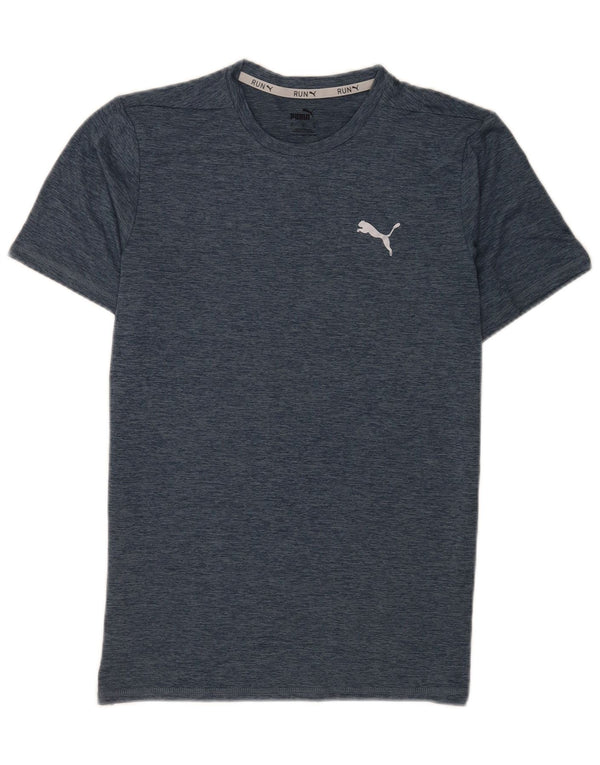 Camiseta masculina Puma pequena azul marinho manchada