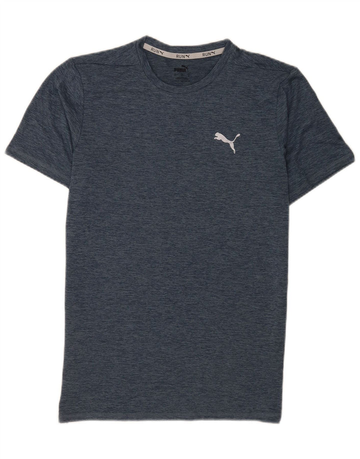 Camiseta masculina Puma pequena azul marinho manchada