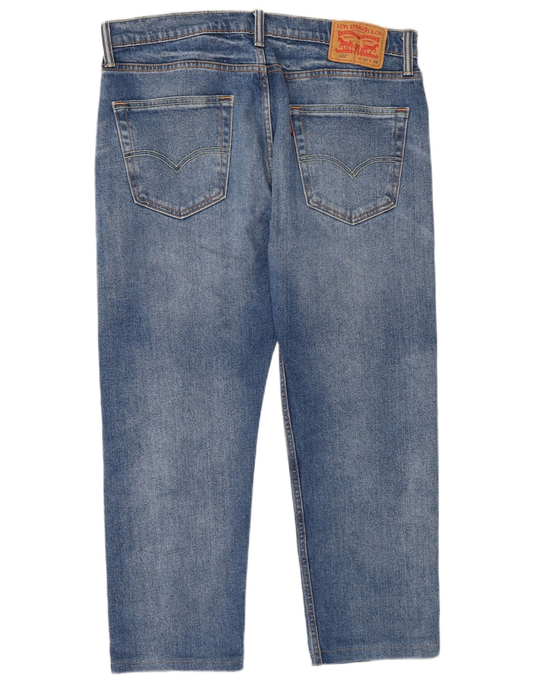Levi's Masculino 502 Tapered Jeans W33 L28 Azul Algodão