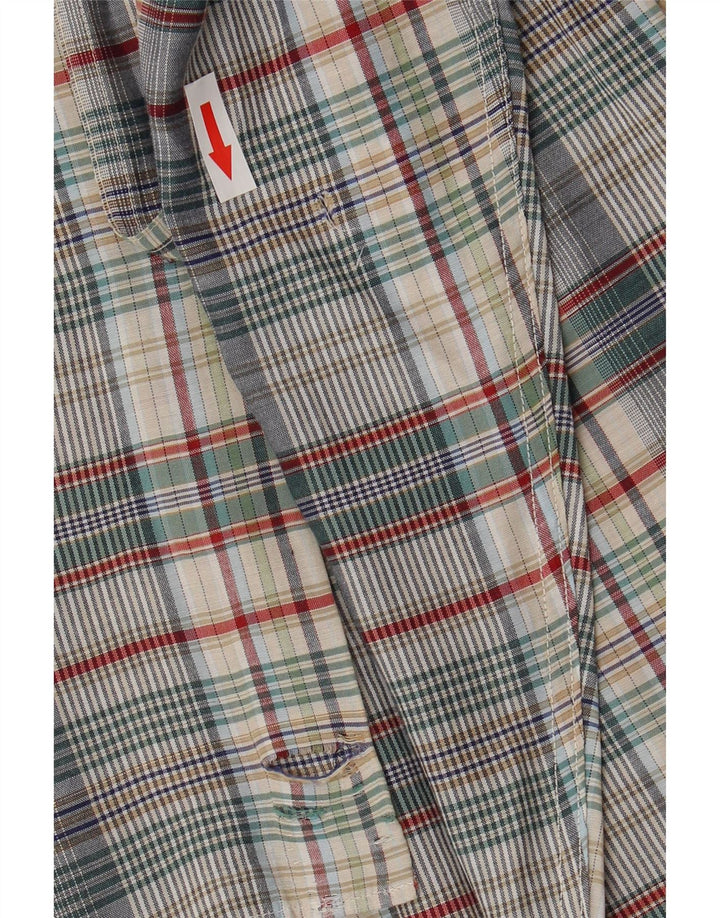 Camisa masculina de flanela Henry Cottons tamanho 41 16 grande xadrez multicolorida