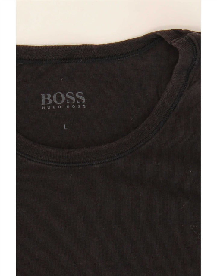 Camiseta masculina Hugo Boss grande preta