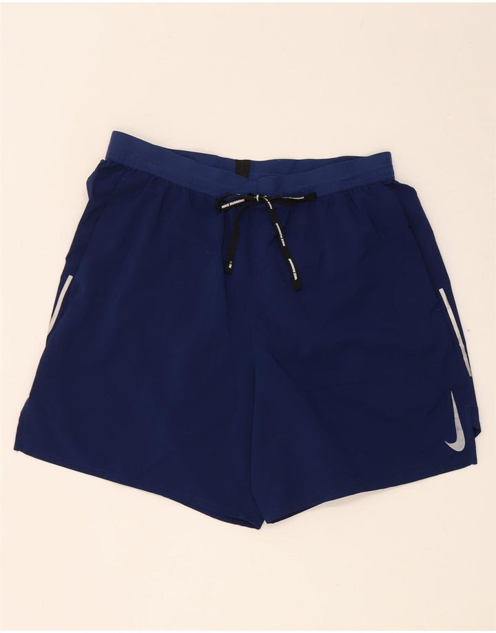 Shorts esportivos masculinos Nike Dri Fit grandes poliéster azul marinho