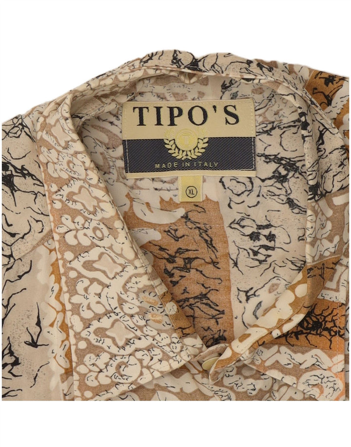 Camisa masculina de manga curta Tipo'S XL bege floral