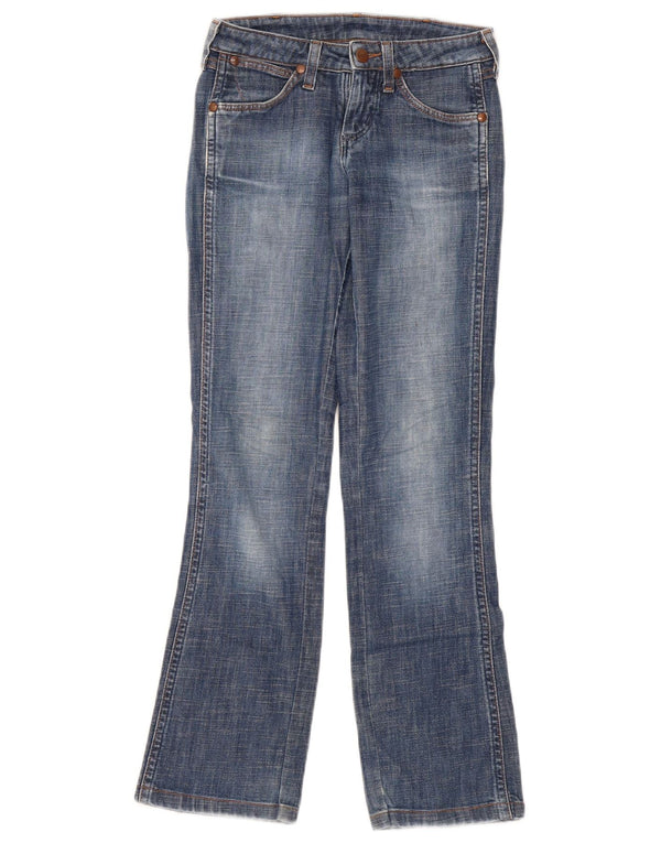 Wrangler feminino Eve Bootcut jeans W26 L29 algodão azul