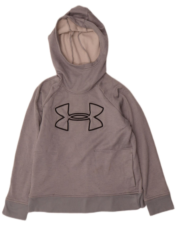Under Armour feminino gráfico moletom com capuz Reino Unido 14 poliéster cinza médio