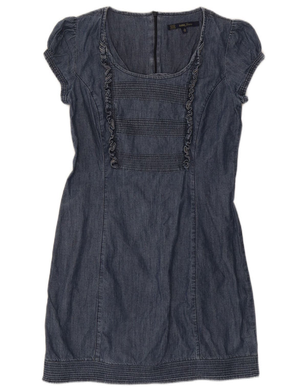 Vestido bainha feminino Oasis UK 12 azul marinho médio