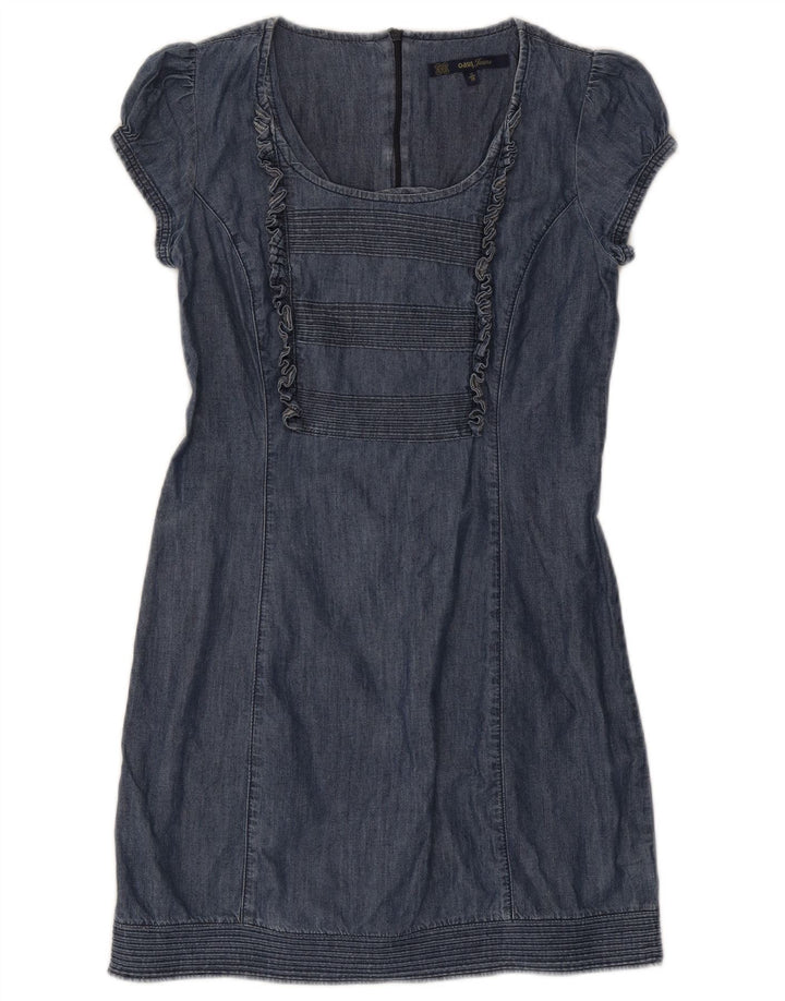 Vestido bainha feminino Oasis UK 12 azul marinho médio
