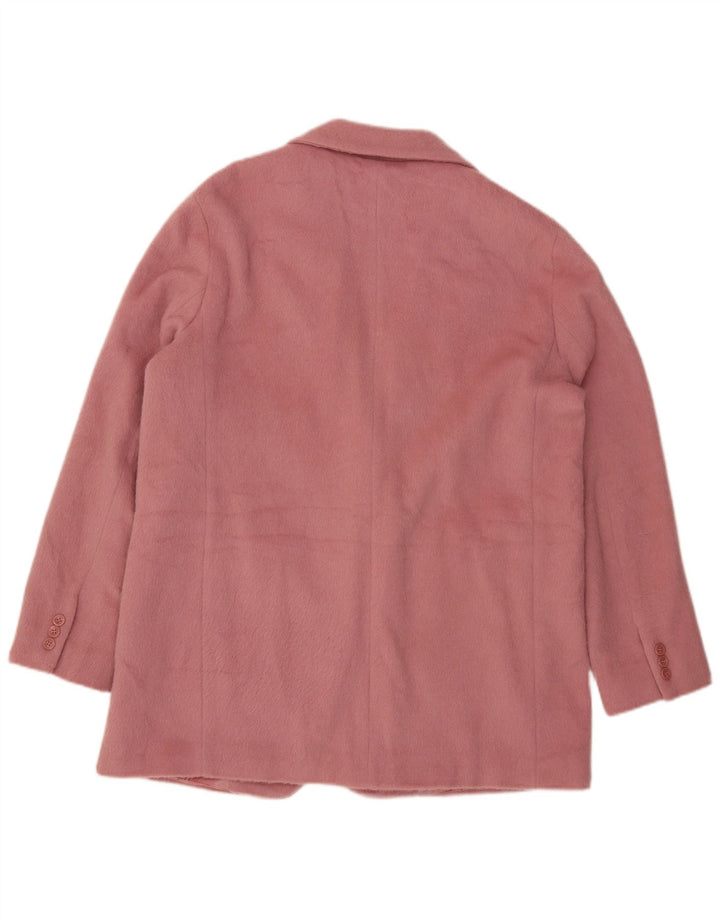 Jaqueta blazer feminina Marella Longline 2 botões IT 48 XL lã rosa