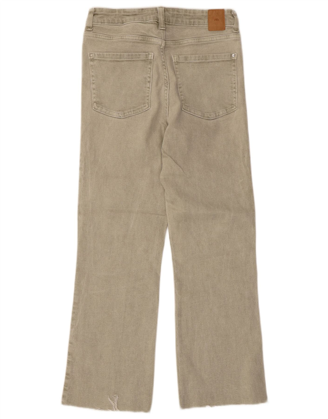 Calça jeans reta feminina Zara EU 36 XS W26 L26 algodão cinza