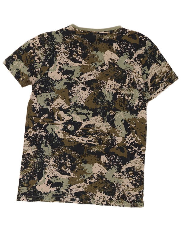 Puma Boys Graphic T-Shirt Top 15-16 Years 2XL Green Camouflage Cotton