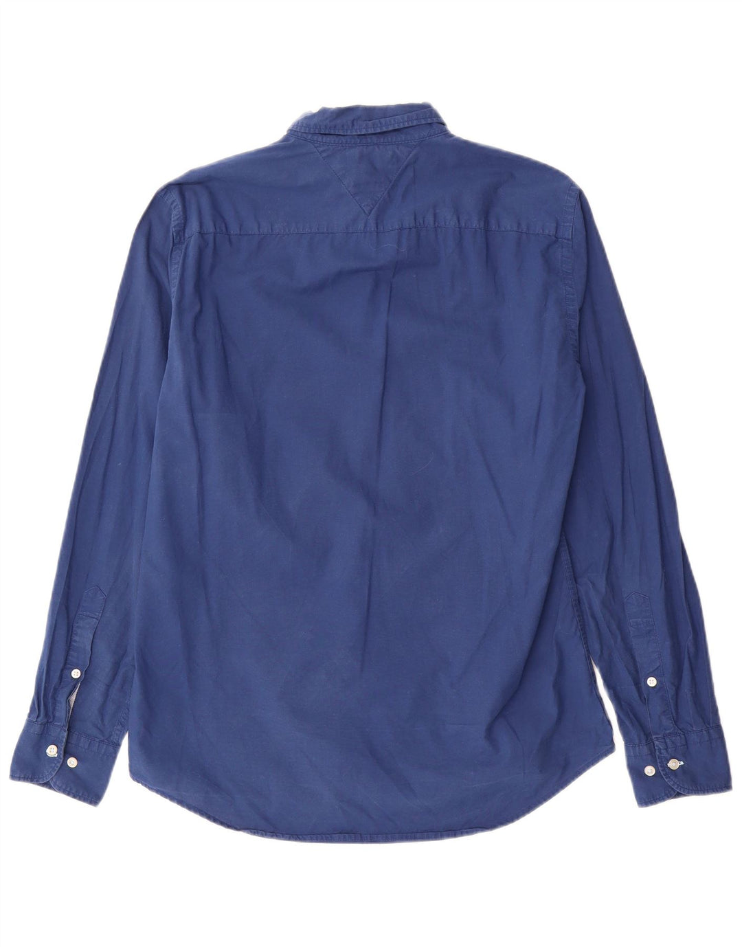 Tommy Hilfiger Mens Regular Fit Camisa Médio Algodão Azul